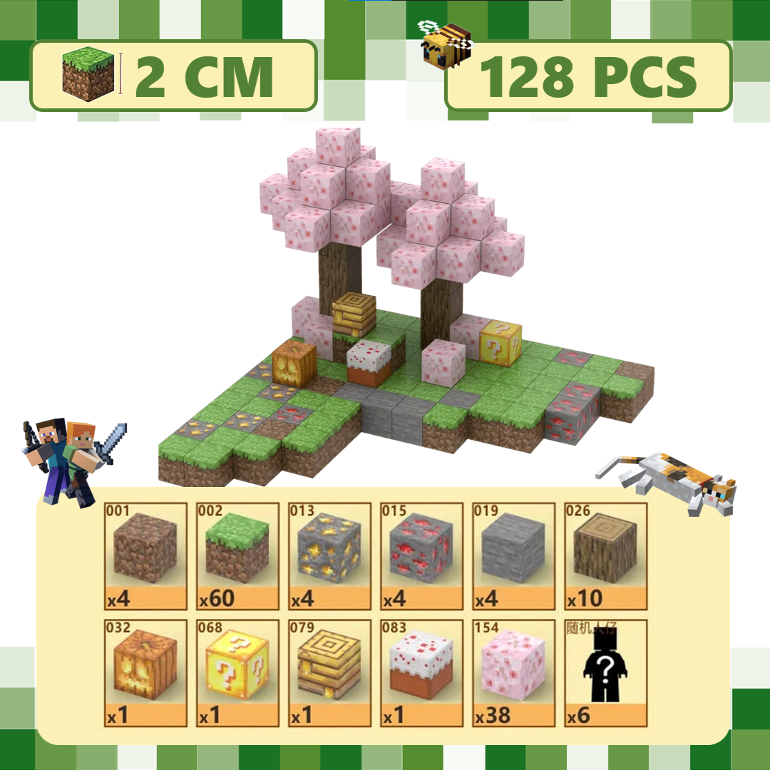 Bosque de los Cerezos [ 128 Piezas ] Bloques Minecraft